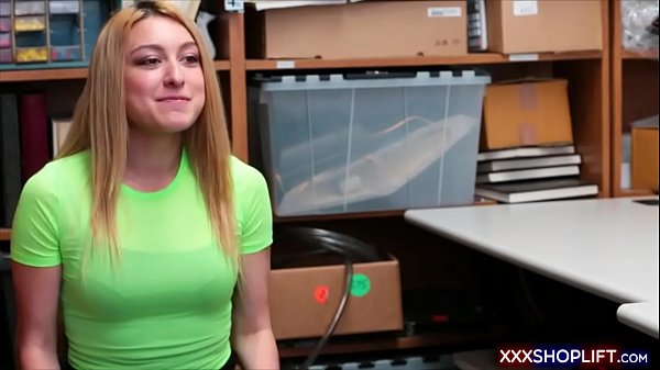 Cute shoplifter having a strip search and a quick fuck