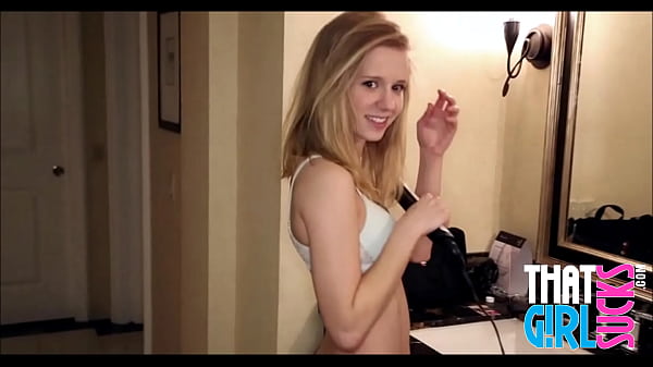 Skinny Blonde Teen Showing Perfect Body And Sucking My Cock - ThatGirlSucks.com