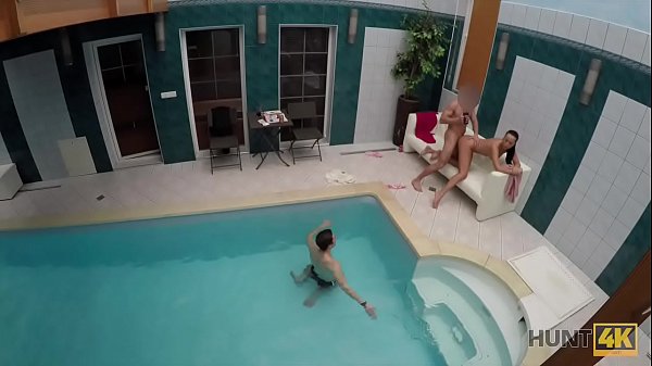 CAZA4K. Morena recogida y bien follada en la piscina privada