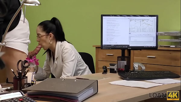 LOAN4K. Stranger, who works in a loan office, satisfies a girl for sex