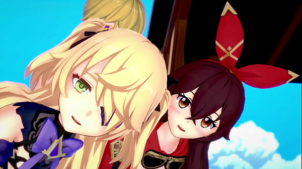 Genshin Impact - Duas garotas arqueiras [3D Hentai, 4K, 60FPS, sem censura]