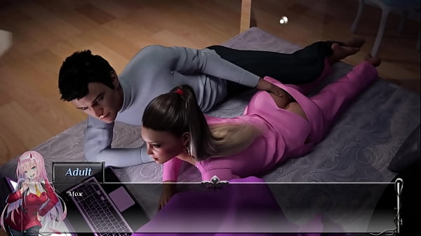 O cara ensinou a garota a se masturbar. Jogo 3D