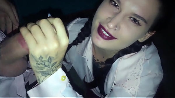 Stunning Teen Girl teases in blowjob