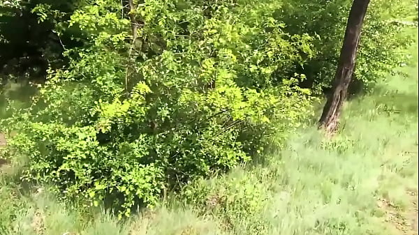 Ragazza tatuata fa sesso duro e violento all'aperto nella foresta