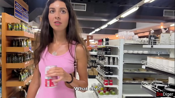 Cumwalk in Public Supermarket - Facial Fetish Outdoor Blowjob