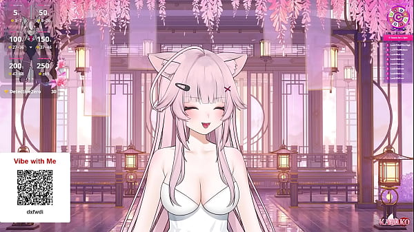 E-Girl schizza giocando con il modello VTuber personalizzabile! ~ Vestito da cameriera per scolaretta impertinente!