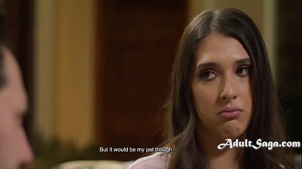 Después de la muerte de su esposa, él convierte a su hijastra en su mascota - Aria Sloane