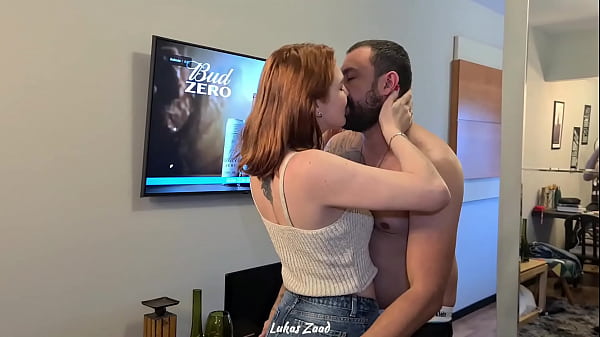 Cumming in the married redhead's pink pussy
