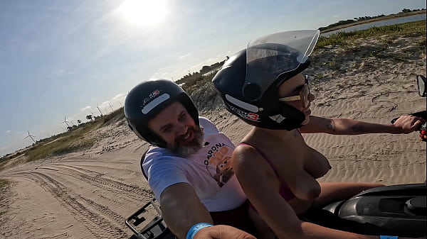 In Canoa Quebrada in the middle of the beaches and dunes of Cear&aacute_ Ted's Ride with Ma Santos