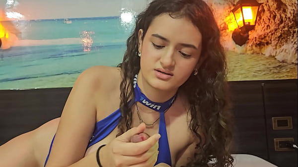 Latina with big tits does a guided masturbation until orgasm