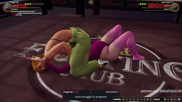 Preggy Peg contra Karen Krash (luchadora desnuda 3D)
