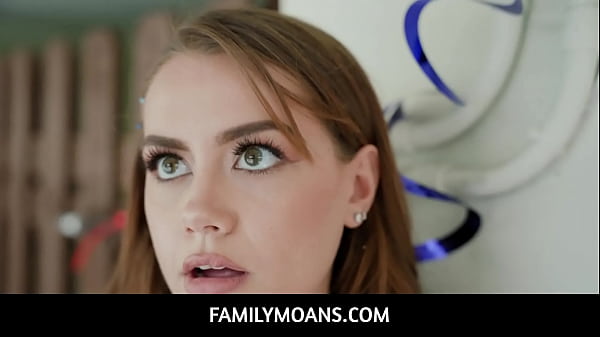 FamilyMoans - When stepbrother Johnny arrives at the party, he starts grilling some hotdogs, and sneakily gives some to Selena who starts sucking on his wiener as a way to say thank you