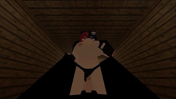 Das Minecraft-Mädchen Ellie hat Sex in Cowgirl-Position