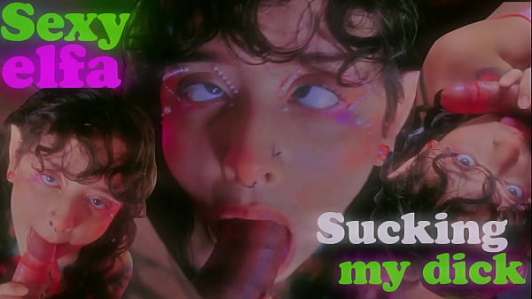 Heiße Elfe masturbiert mit Hentai und lutscht dann meinen Schwanz
